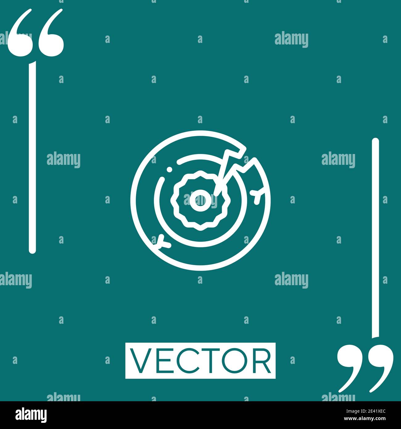 broken plate vector icon Linear icon. Editable stroked line Stock Vector