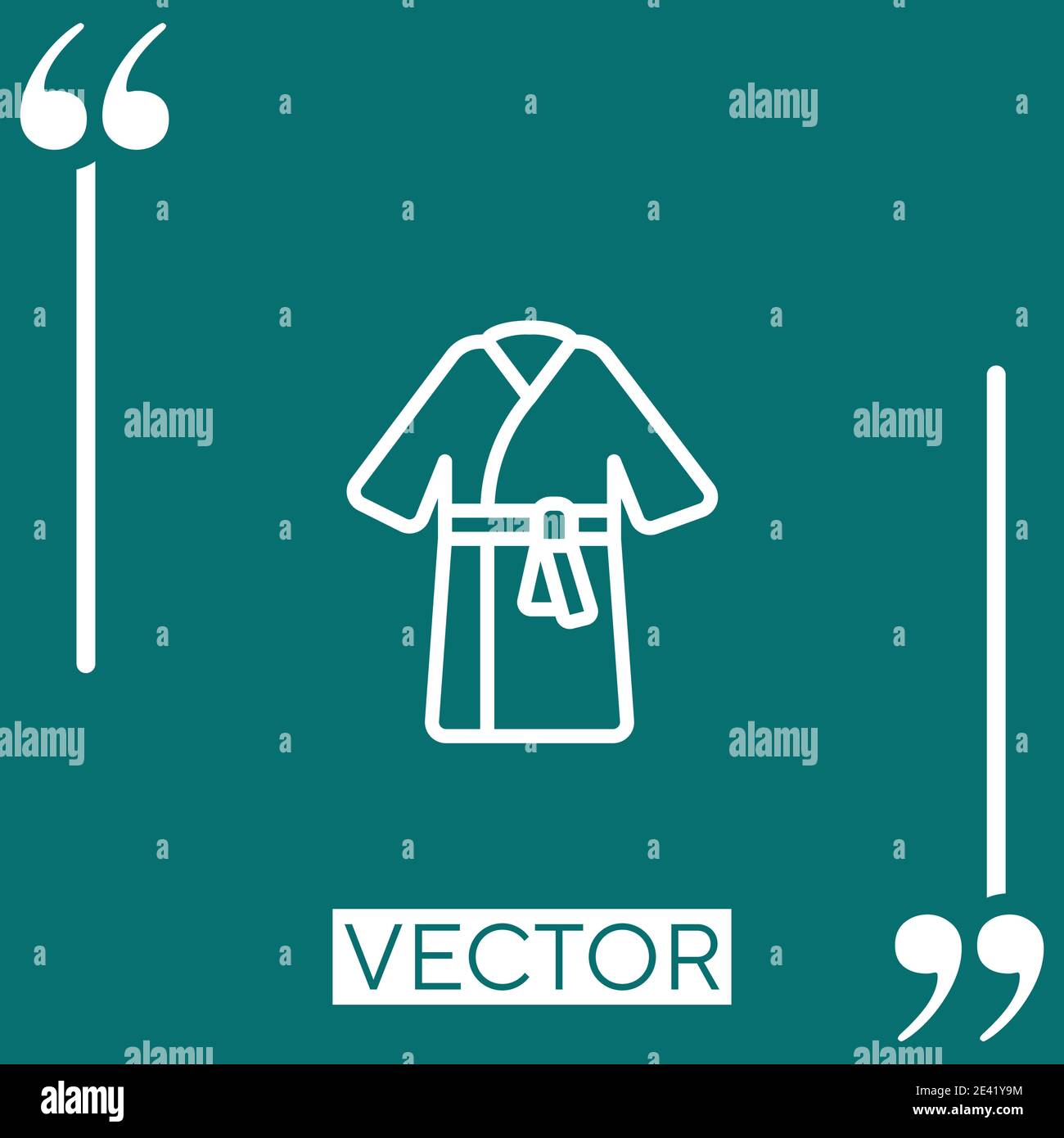 robe vector icon Linear icon. Editable stroke line Stock Vector