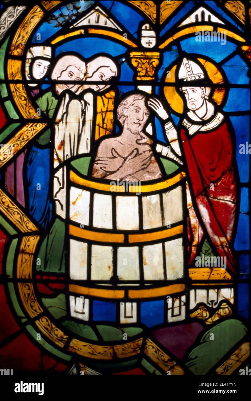 Leben des heiligen Clemens, Taufe durch Petrus Stock Photo