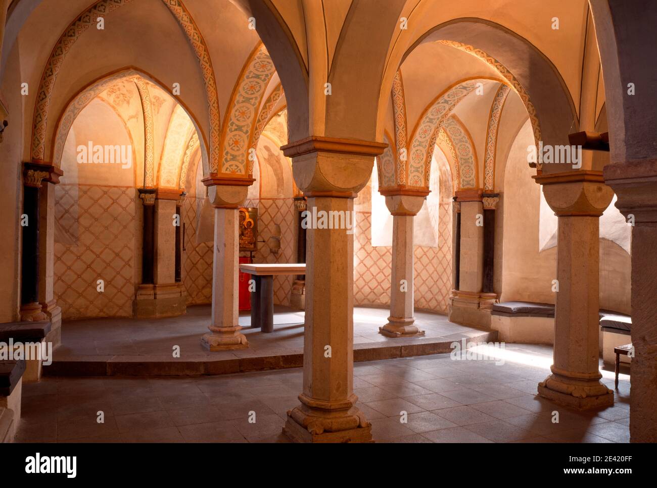 Romanesque crypt lower church hi-res stock photography and images - Alamy