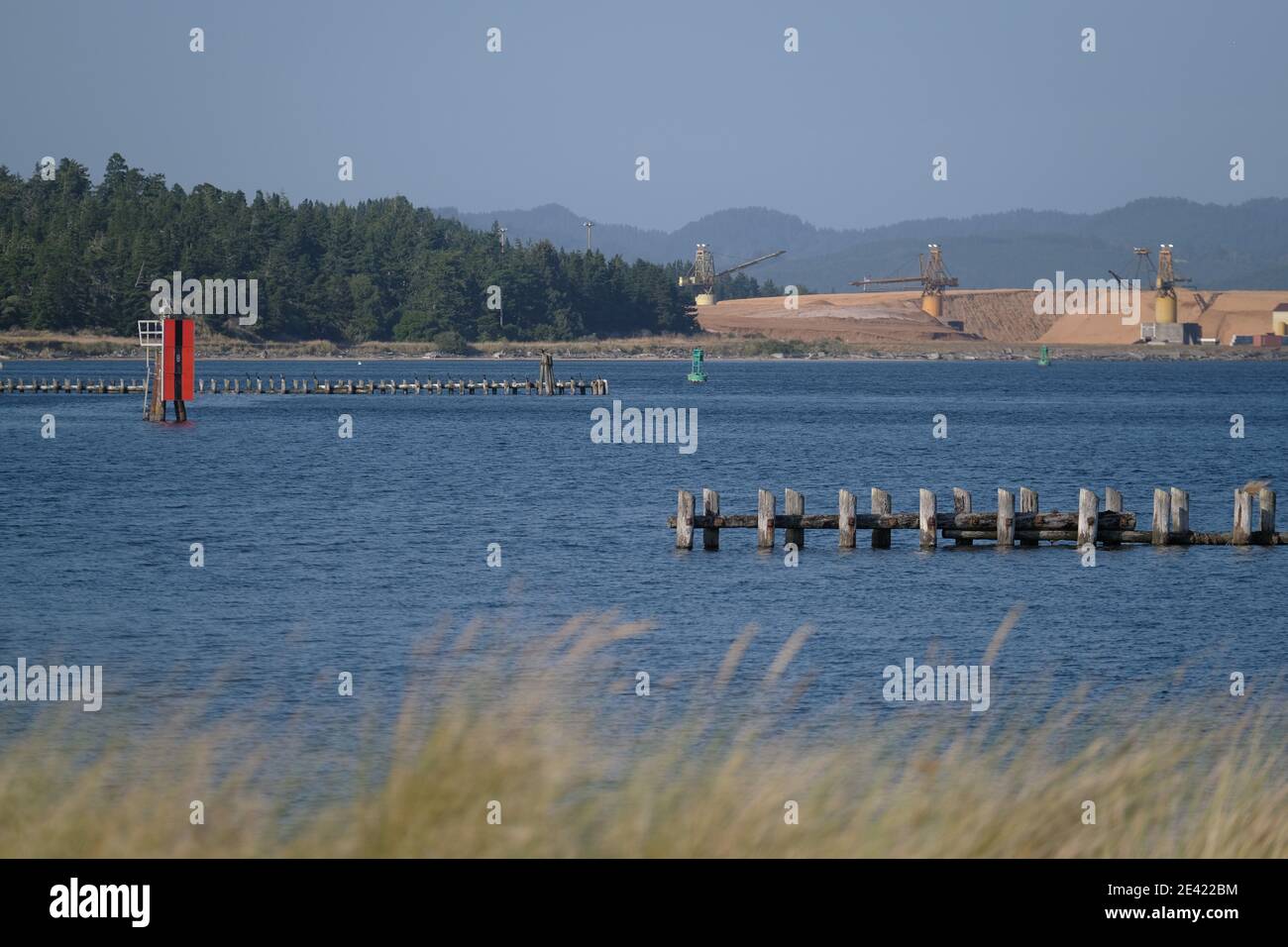 Coos Bay, USA. 28th July, 2020. A view from the Bureau of Land