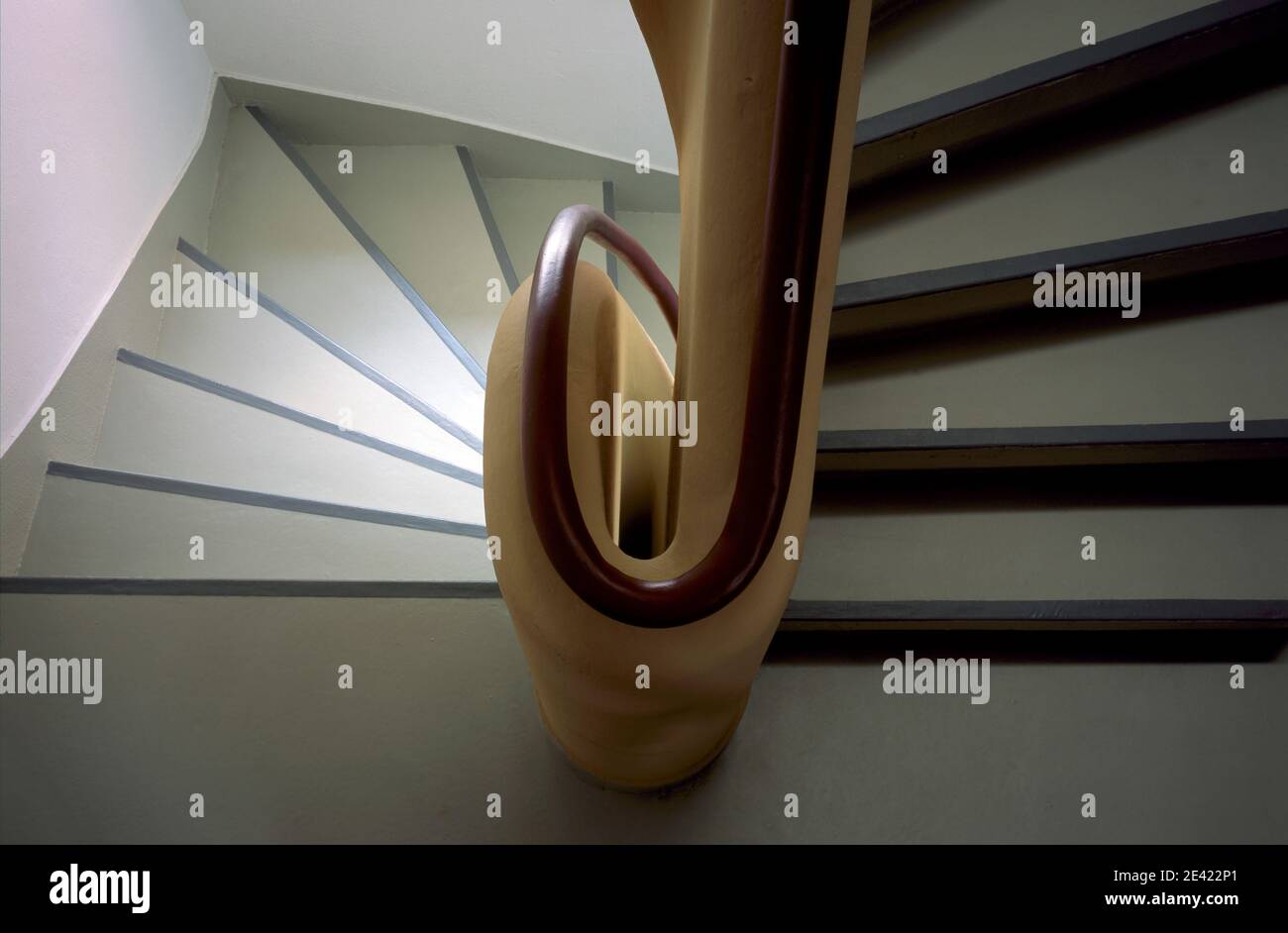 Treppe zur Orgelempore Stock Photo