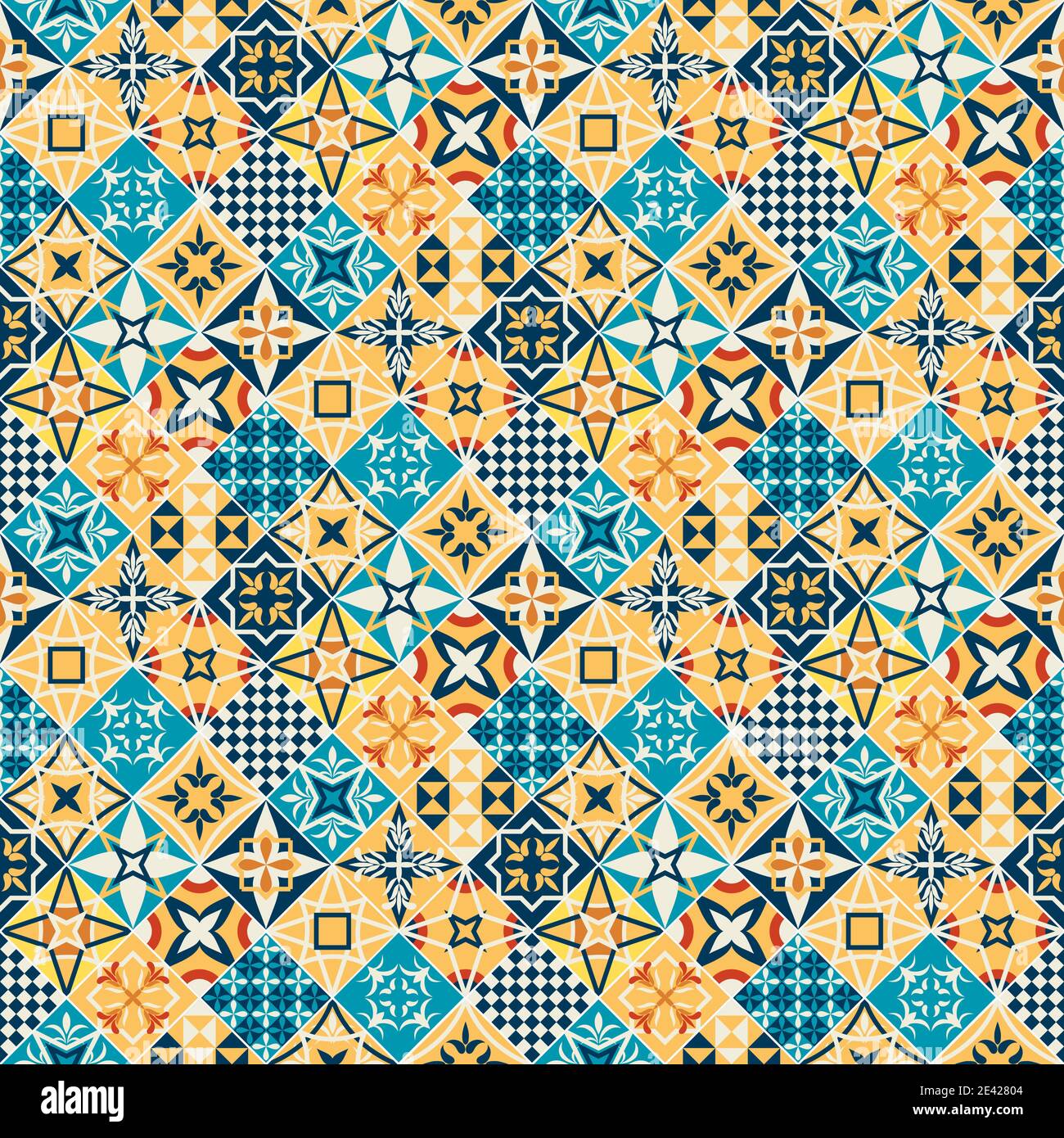 Seamless vector. Rustic style tiles vector illustration. Tiled wall ...