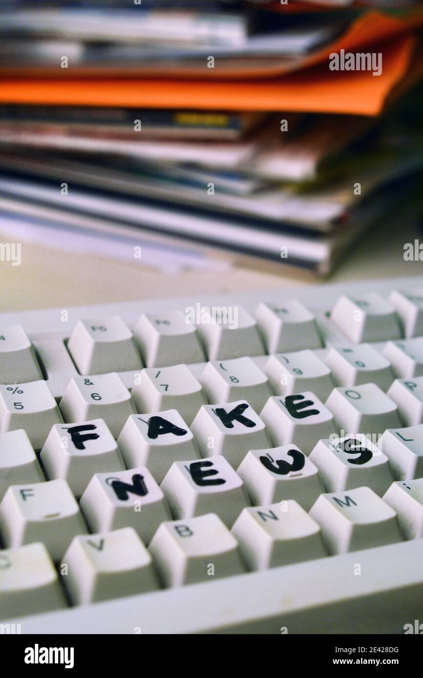 Fake news button hires stock photography and images Alamy