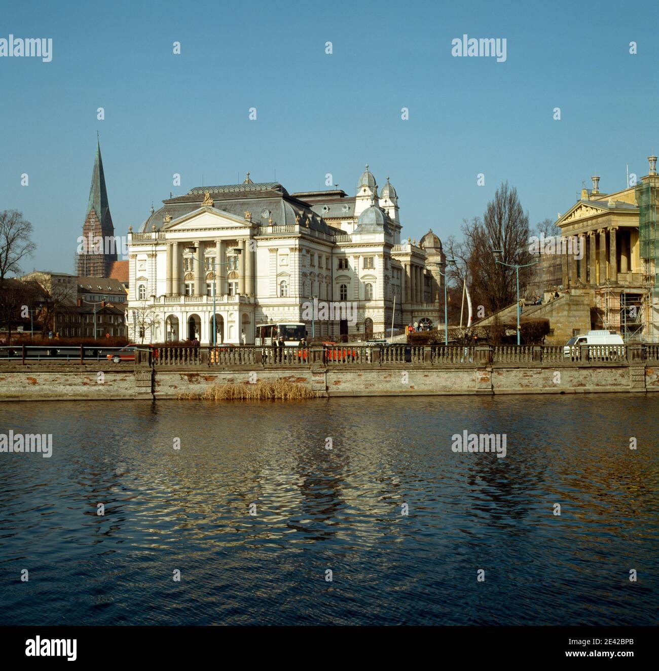 Blick von der Schlo?insel Stock Photo