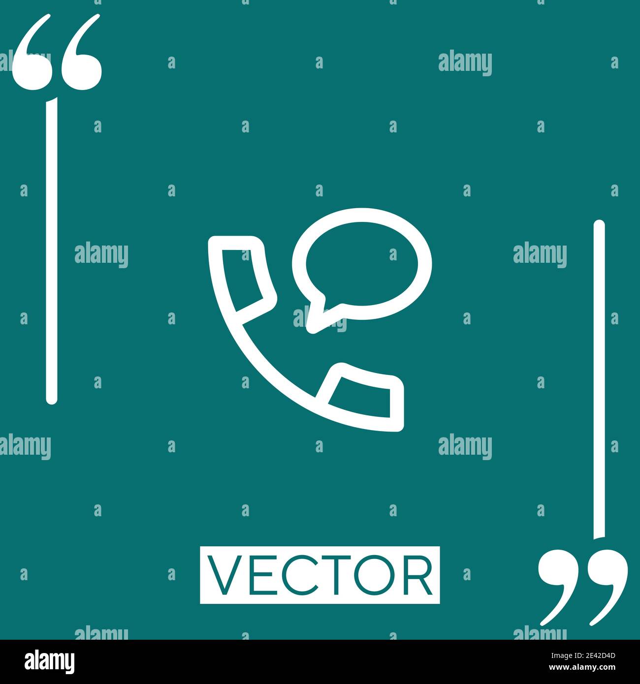 call vector icon Linear icon. Editable stroked line Stock Vector Image ...