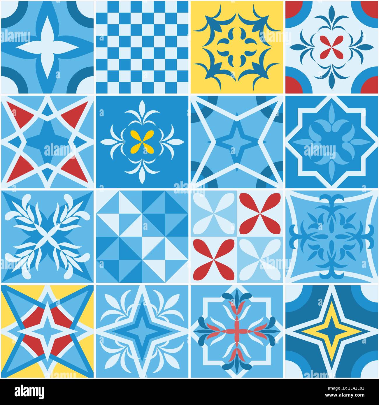 Seamless vector. Rustic style tiles vector illustration. Tiled wall ...