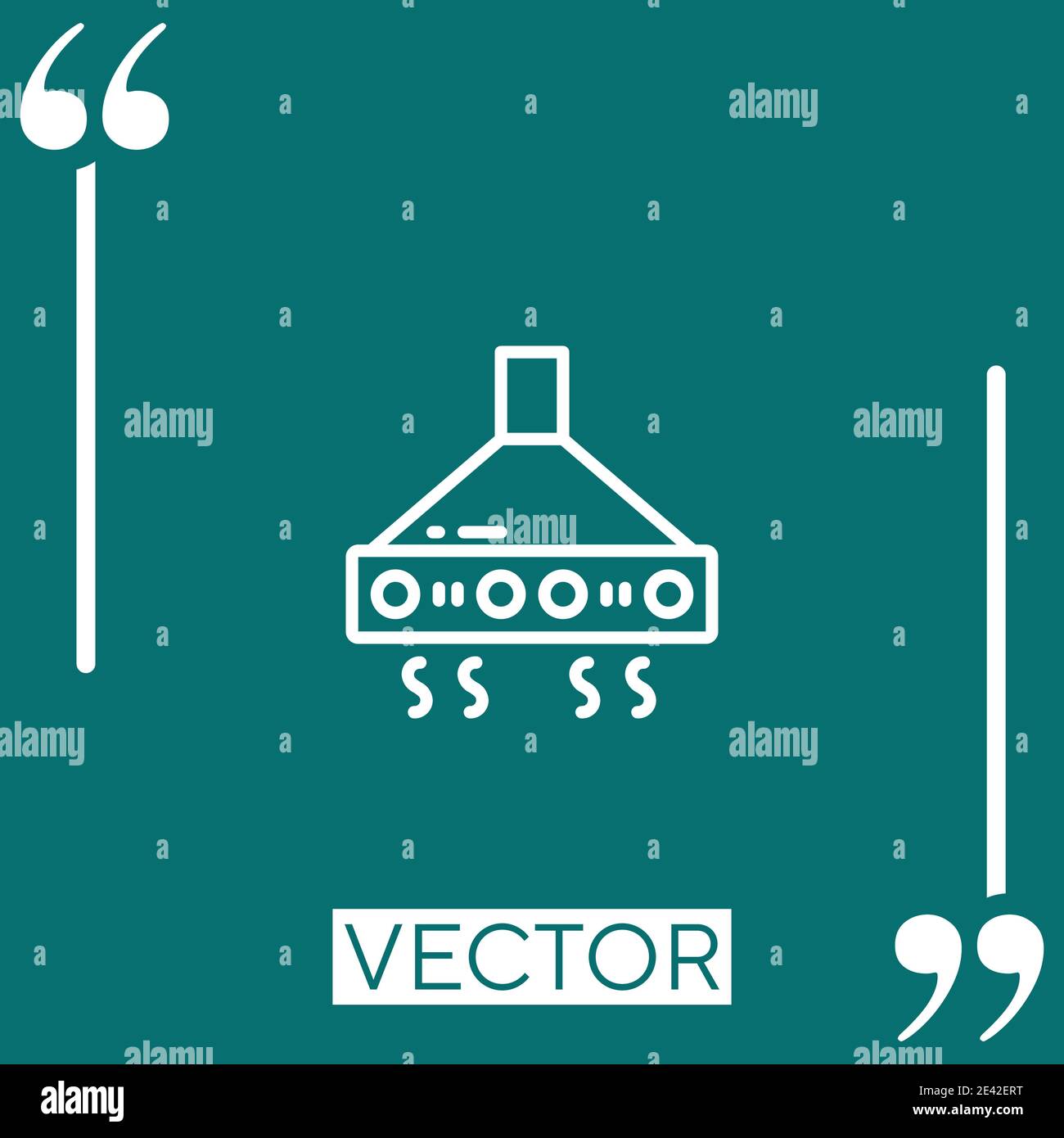 extractor hood vector icon Linear icon. Editable stroked line Stock Vector