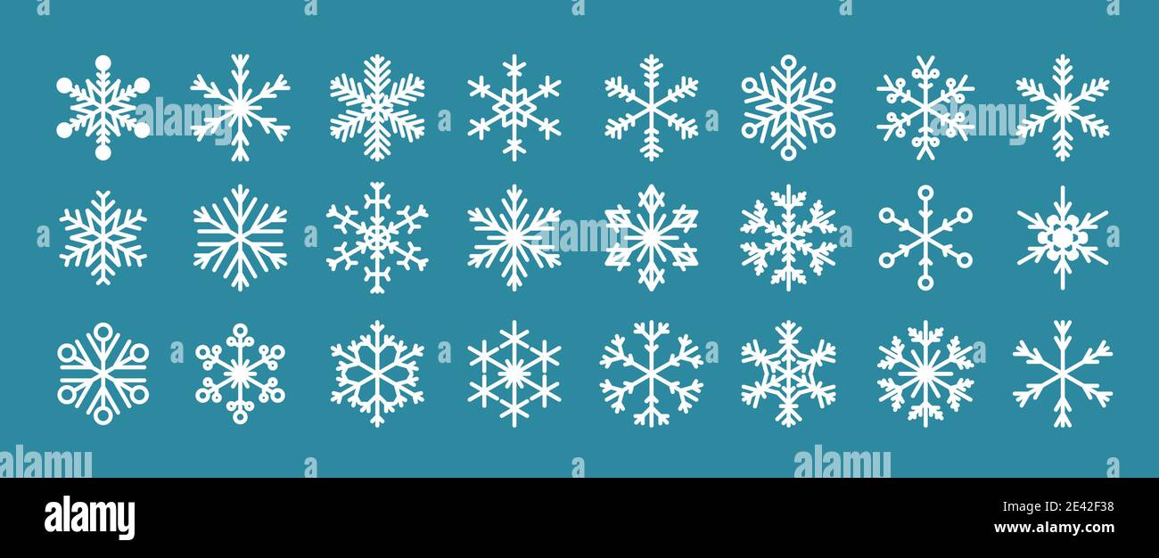 Vector snowflakes. Christmas snow flake icon set Stock Vector Image ...