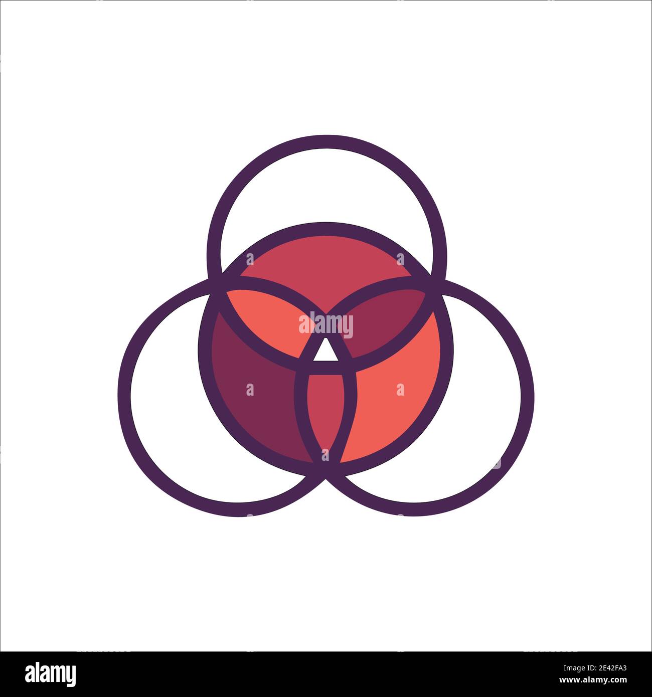 Abstract logo in stroke and flat style vector design element icon Stock ...