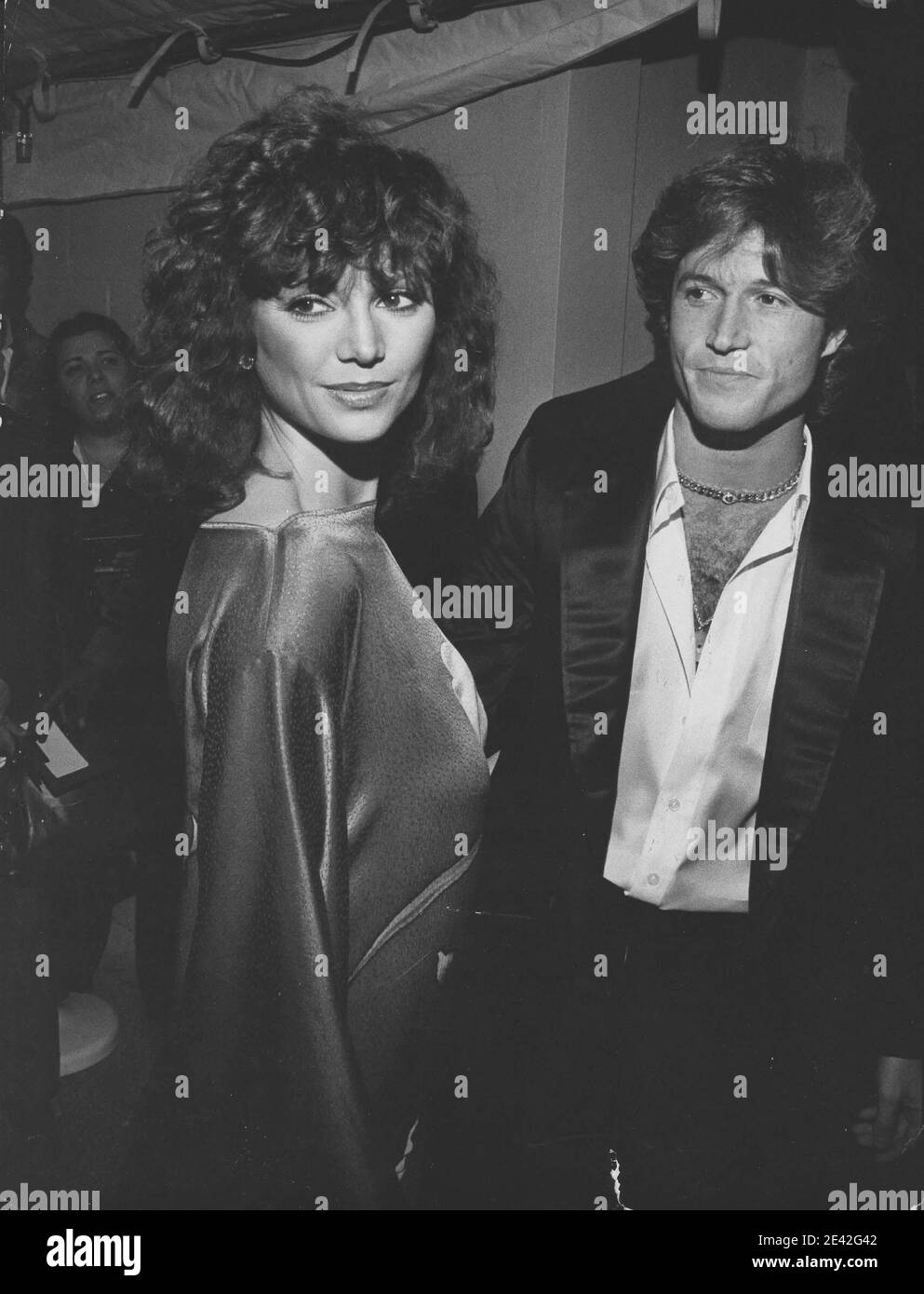 Victoria Principal with Andy Gibb  Credit: Ralph Dominguez/MediaPunch Stock Photo