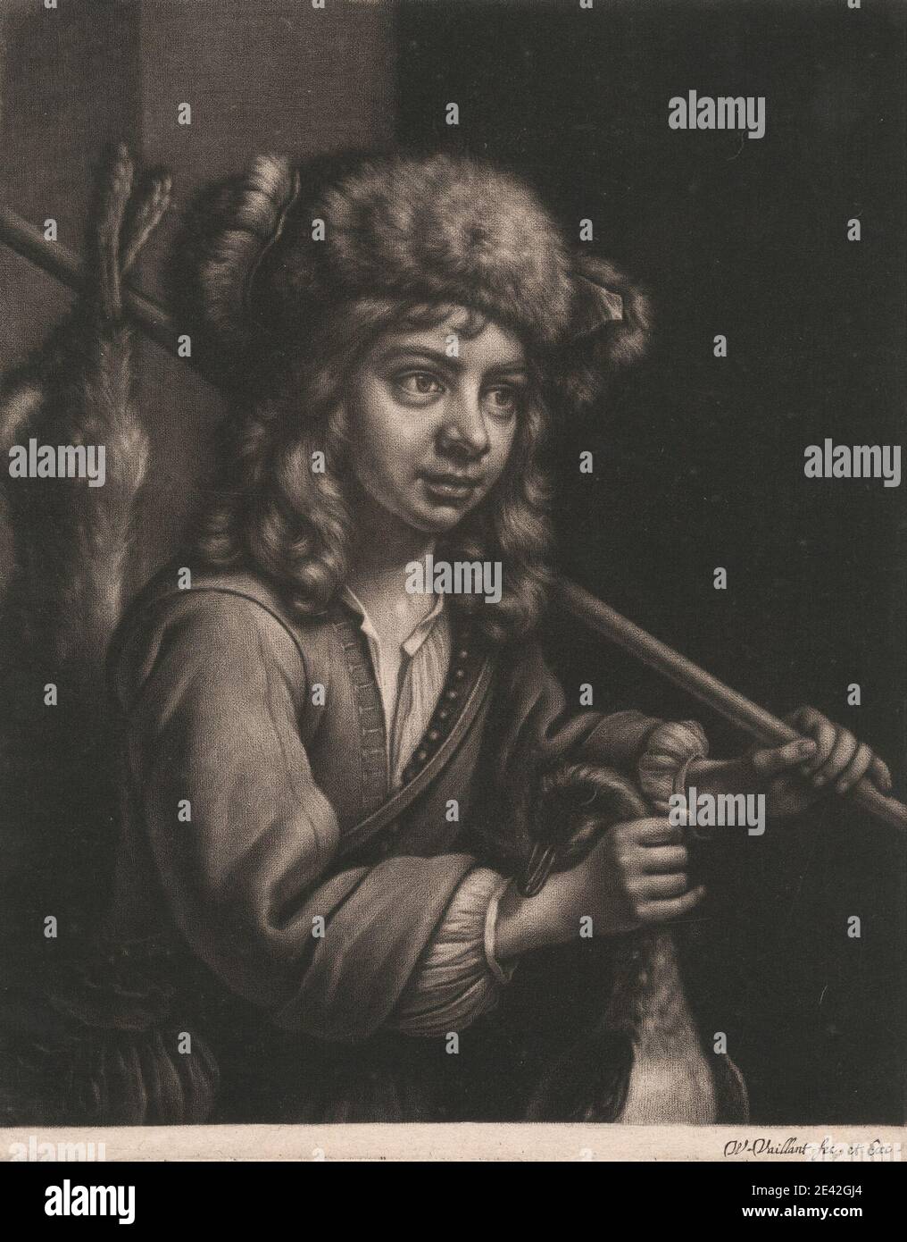 Print made by Wallerant Vaillant, 1623â€“1677, Dutch, Boy Holding a ...