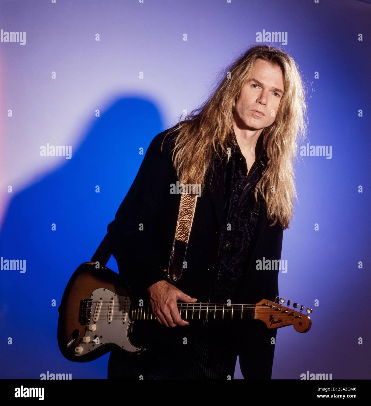 ENSCHEDE, NETHERLANDS, OCT 18, 1997: Guitar player and composer Adrian Vandenberg was member of the band Whitesnake between 1987 and 1999. Stock Photo