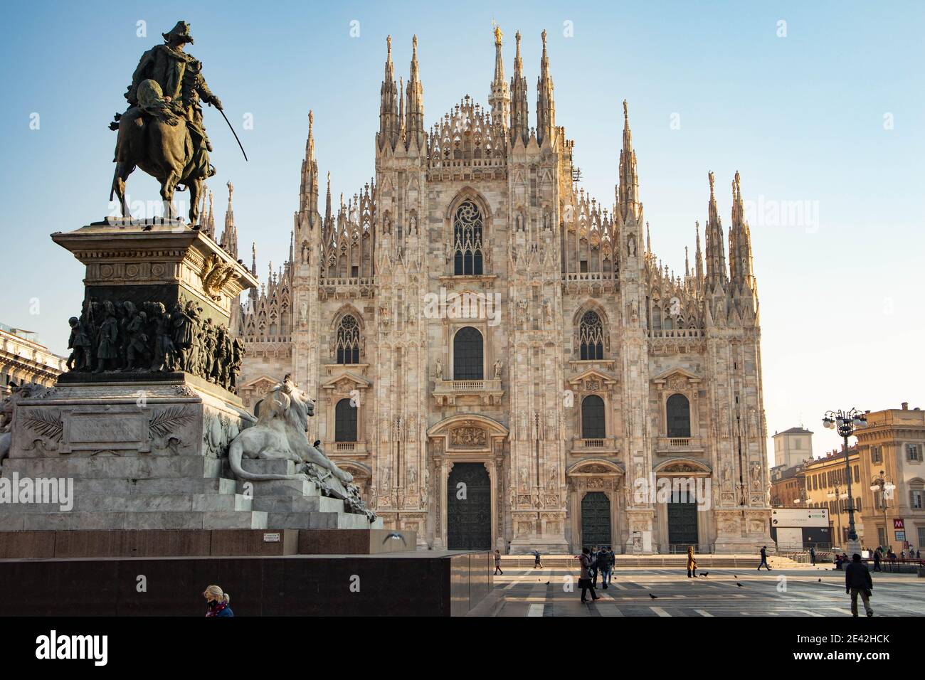 Milan downtown after covid19 lockdown 2020 Stock Photo