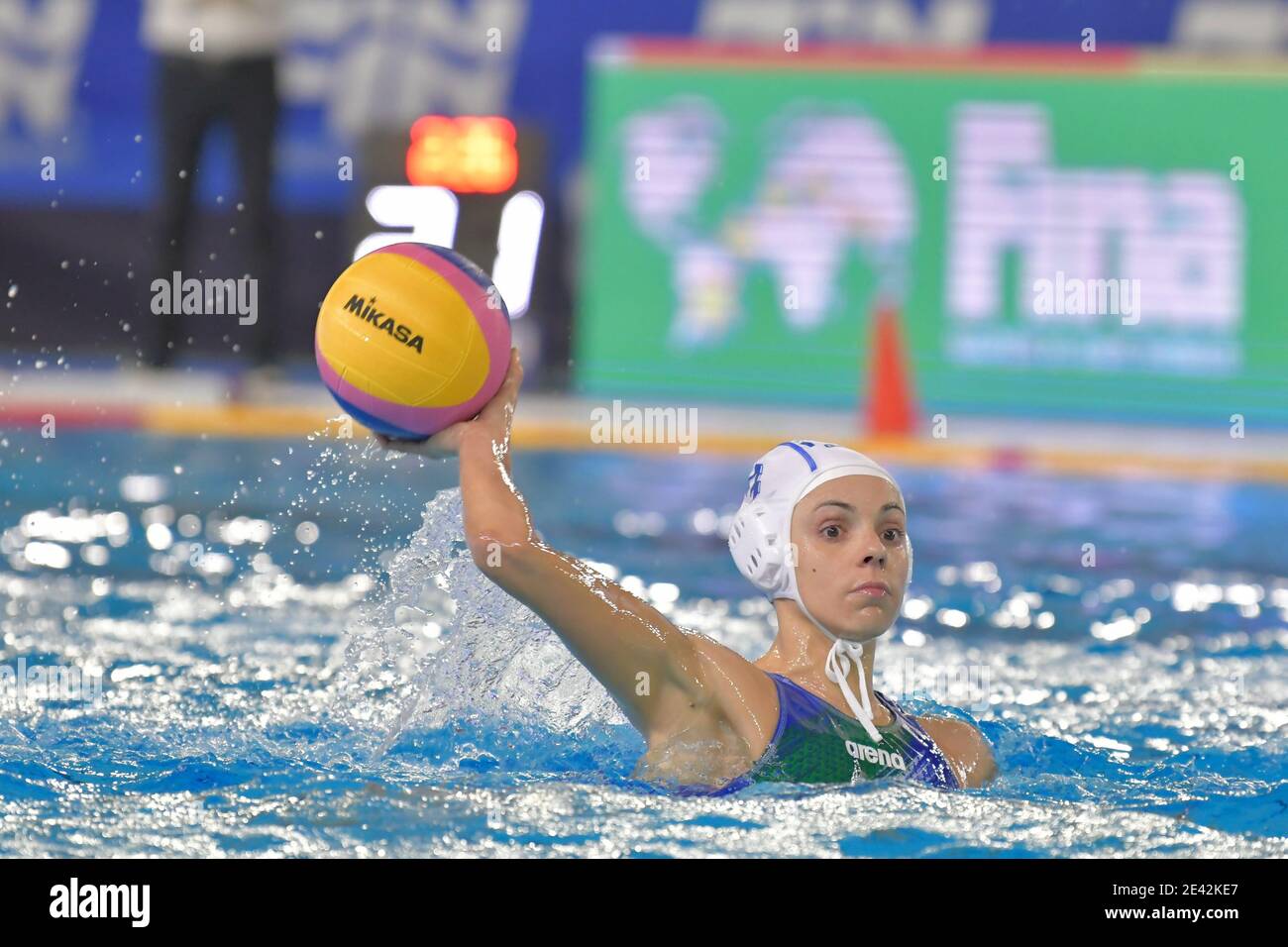Federal Center B. Bianchi, Trieste, Italy, 21 Jan 2021, 3 GARIBOTTI Arianna [ROLE: Wing] (Italy) during Women&#39;s Waterpolo Olympic Game Qualification Tournament - Italy vs Slovakia, Olympic Games - Photo Marco Todaro / LM Stock Photo