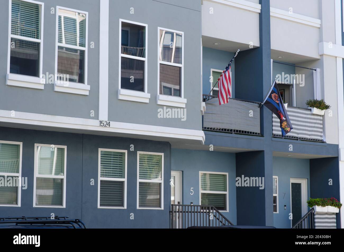 Newer apartments Hyde Park, a gentrified neighborhood in, Tampa, Florida Stock Photo Alamy