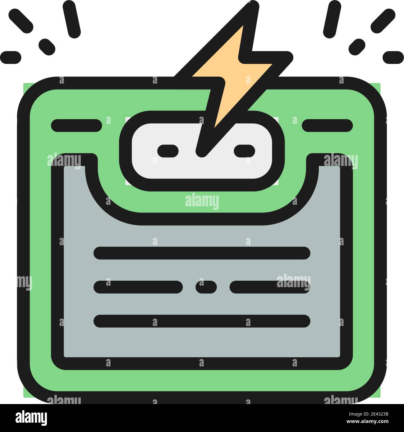 Bathroom weight scale, maximum value flat color line icon. Stock Vector