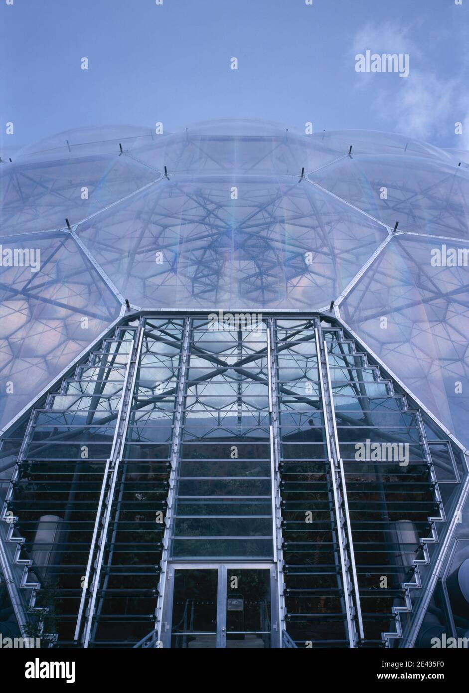 Eden Project, Bodelva, St Austell, Cornwall Tropical 'biome' Nicholas Grimshaw & Partners Stock Photo