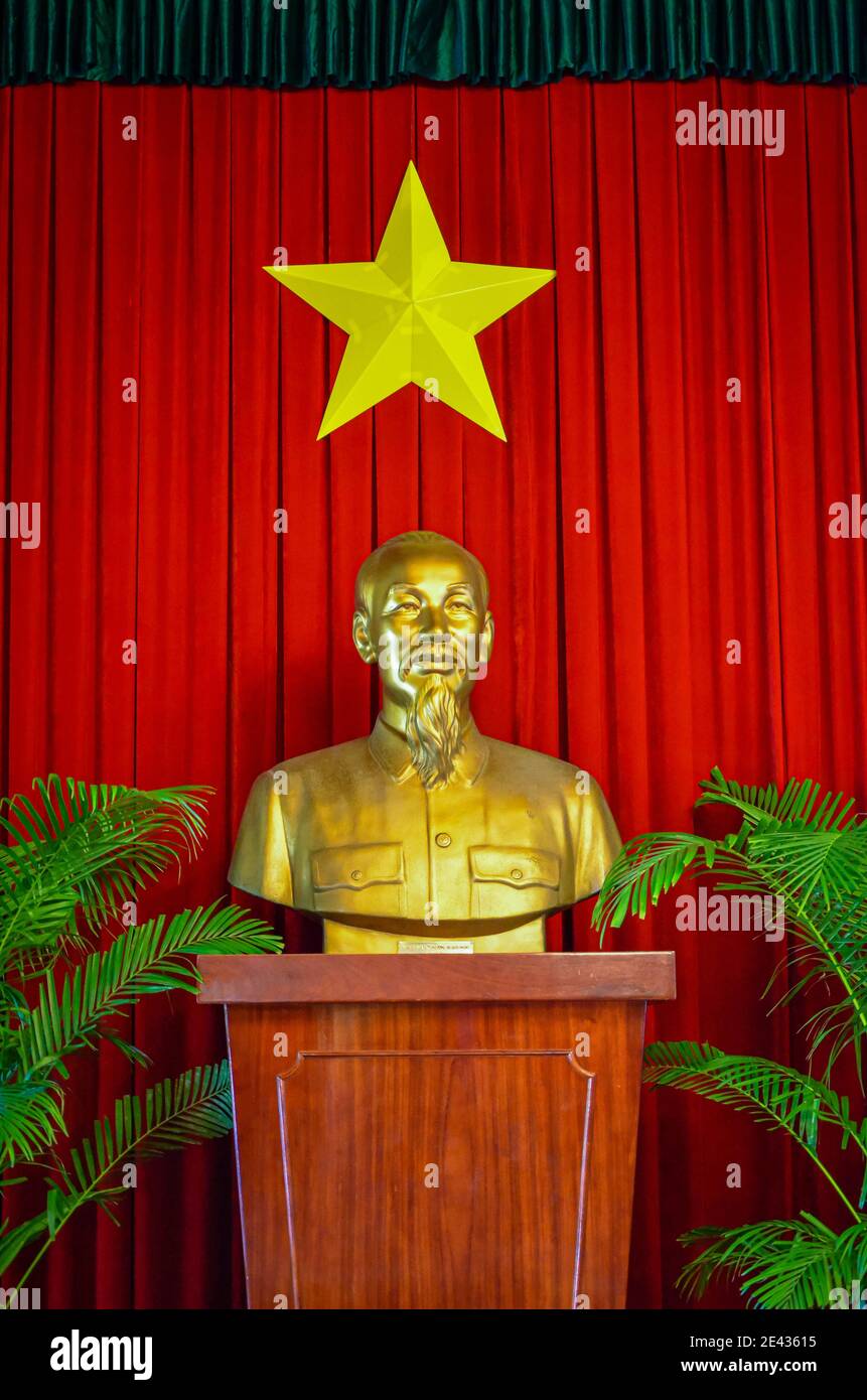 Bust of Ho Chi Minh, Reunifictaion Palace,  Ho Chi Minh City (Saigon), Vietnam Stock Photo