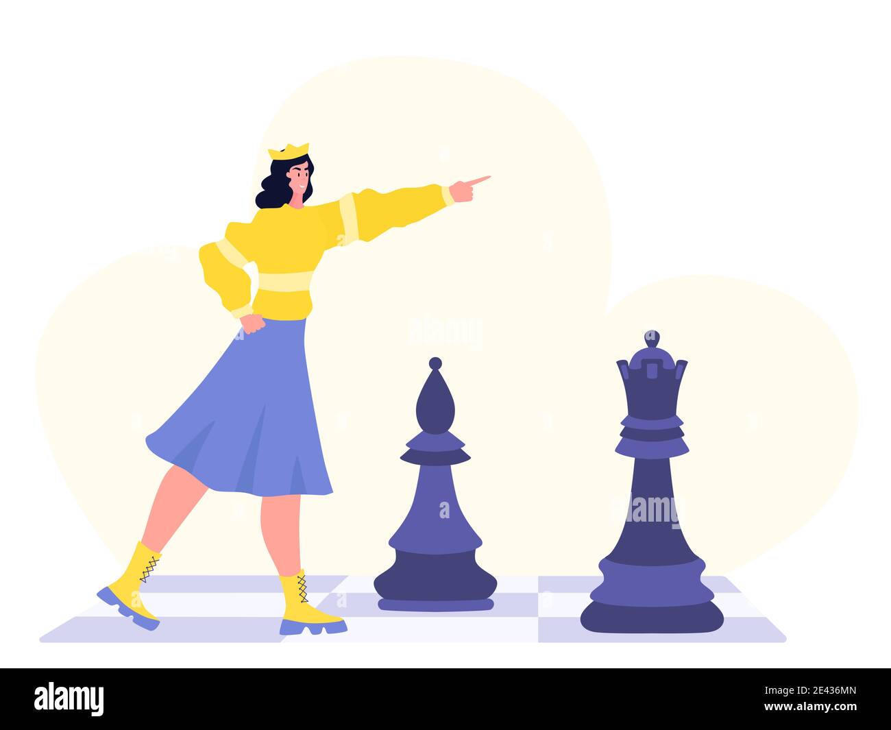 Chess Board. Vector Drawing Stock Vector - Illustration of piece, leader:  141703134