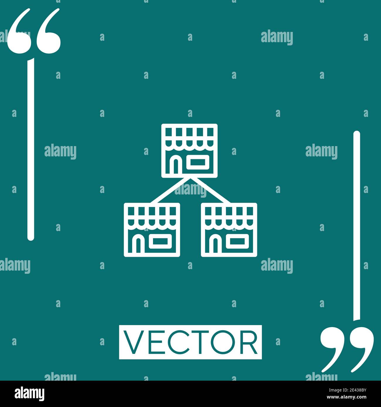 franchise vector icon Linear icon. Editable stroke line Stock Vector