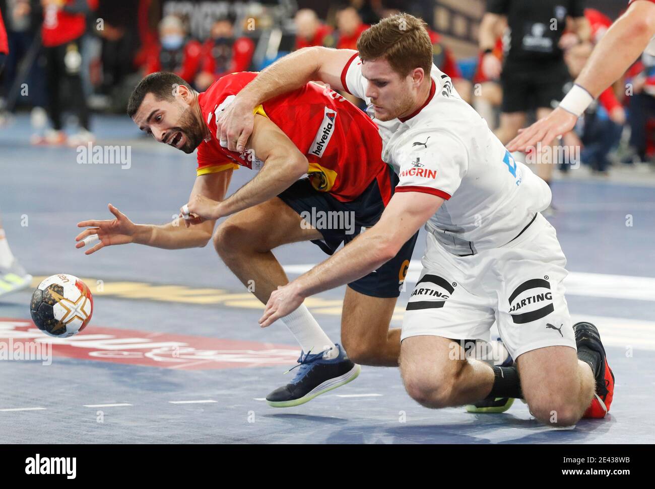 Handball - 2021 IHF Handball World Championship - Main Round Group 1 -  Spain v Germany - New Capital Sports Hall, Cairo, Egypt - January 21, 2021  Spain's Ferran Sole Sala in