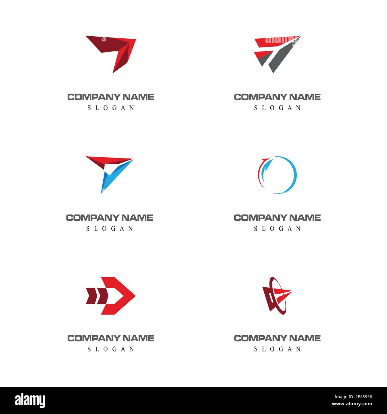 Set Arrow vector illustration icon Logo Template design Stock Vector ...