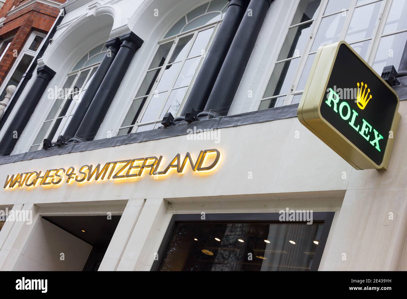 rolex watch store in Oxford street London, England Stock Photo
