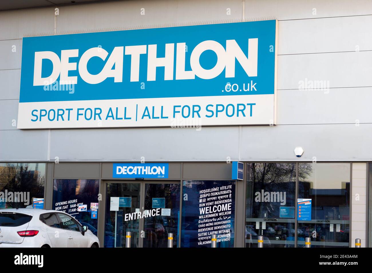 Aerial View of Decathlon. Sporting Goods Retailer. Almada, Portugal,  25.02.2021 Editorial Stock Photo - Image of blue, clothes: 211665273