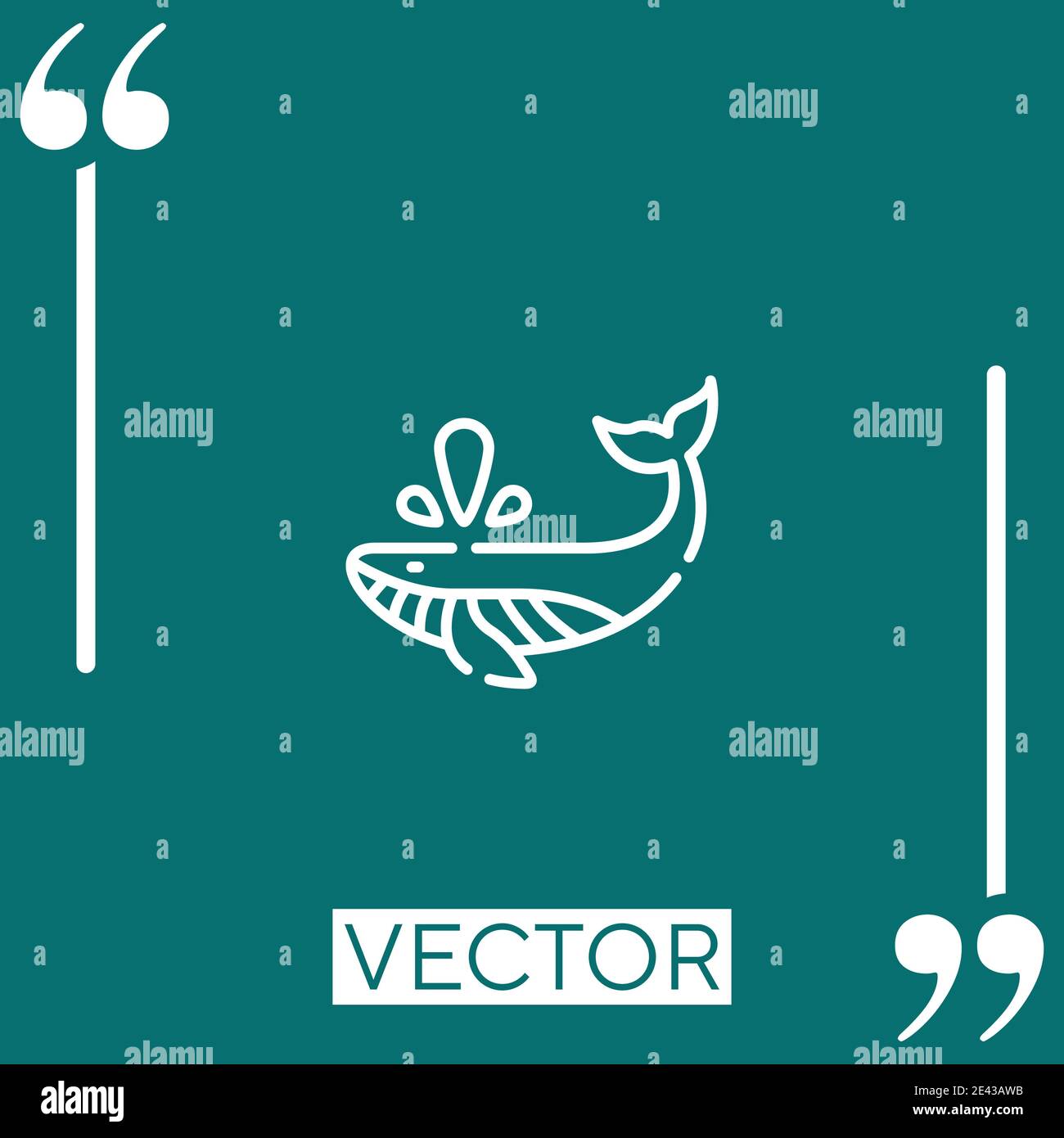 whale vector icon Linear icon. Editable stroke line Stock Vector Image ...