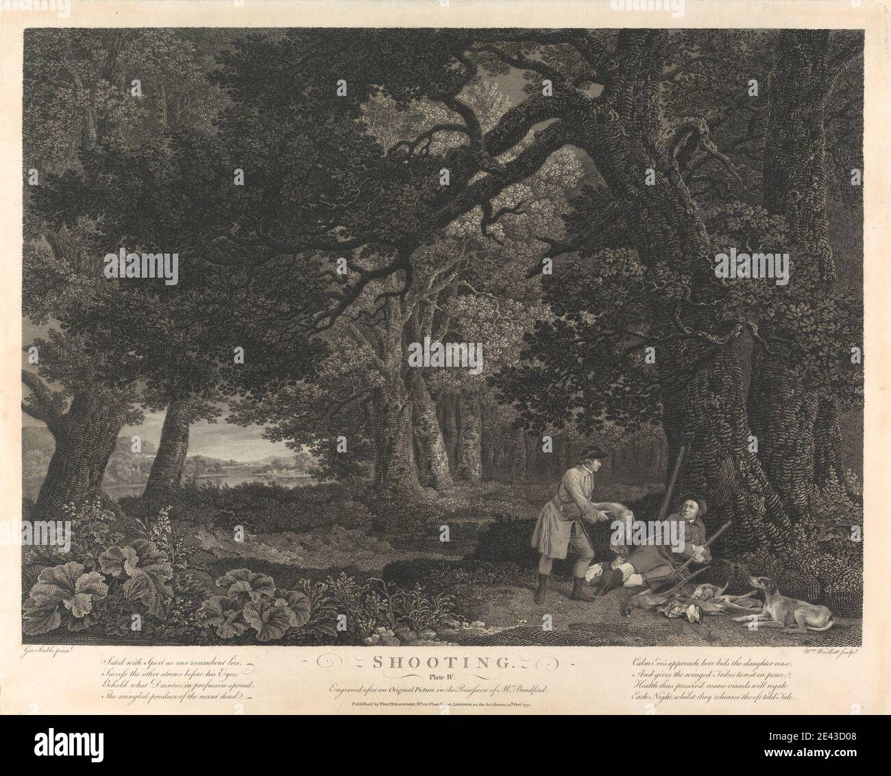 William Woollett, 1735–1785, British, Shooting, Plate IV, 1771 ...