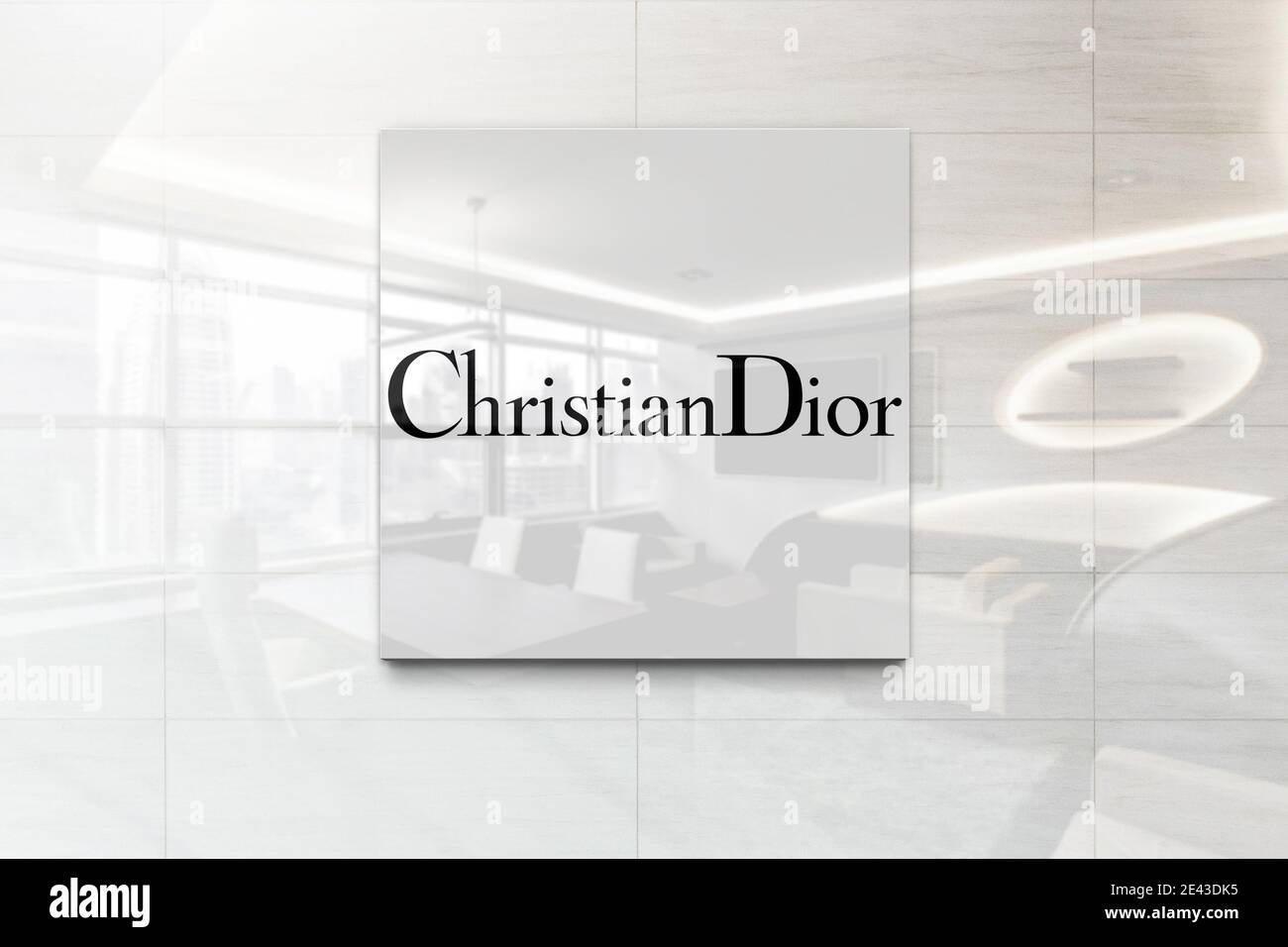 Christian Dior brand logo sign. Christian Dior, or CD, is French luxury  goods company specialized in perfumes and fashion. Milan, Italy -  25.12.2019 Stock Photo - Alamy