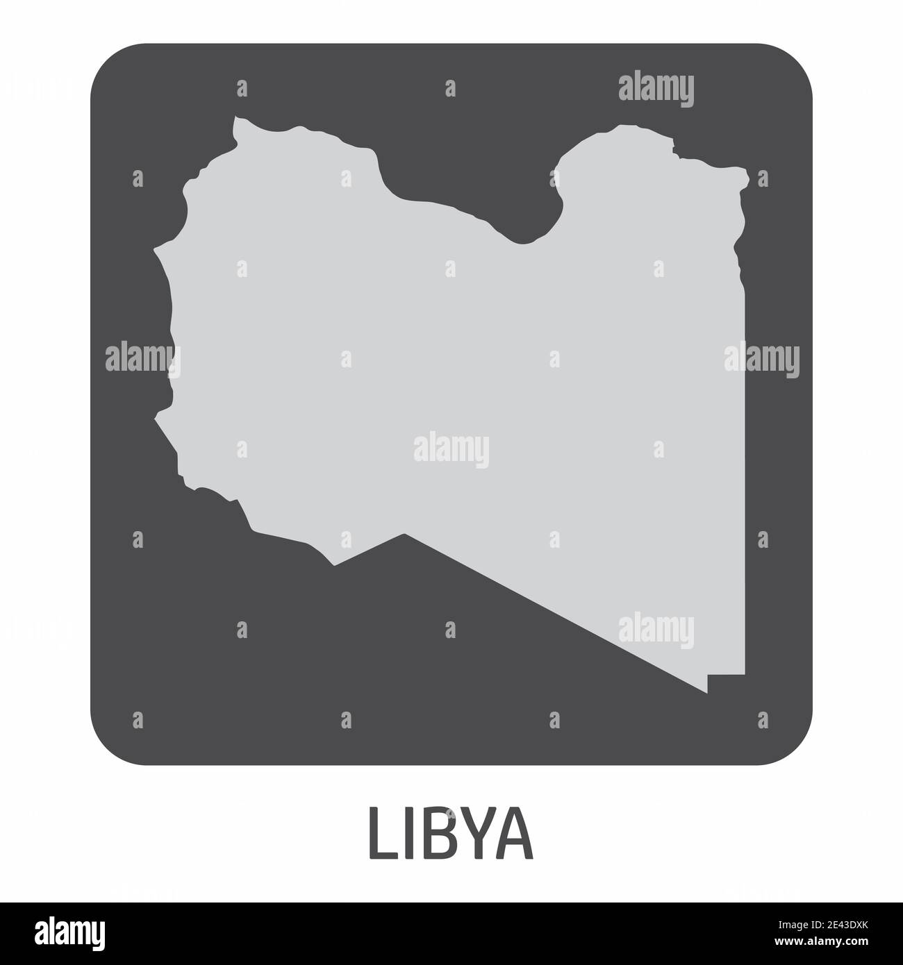 Libya map icon Stock Vector