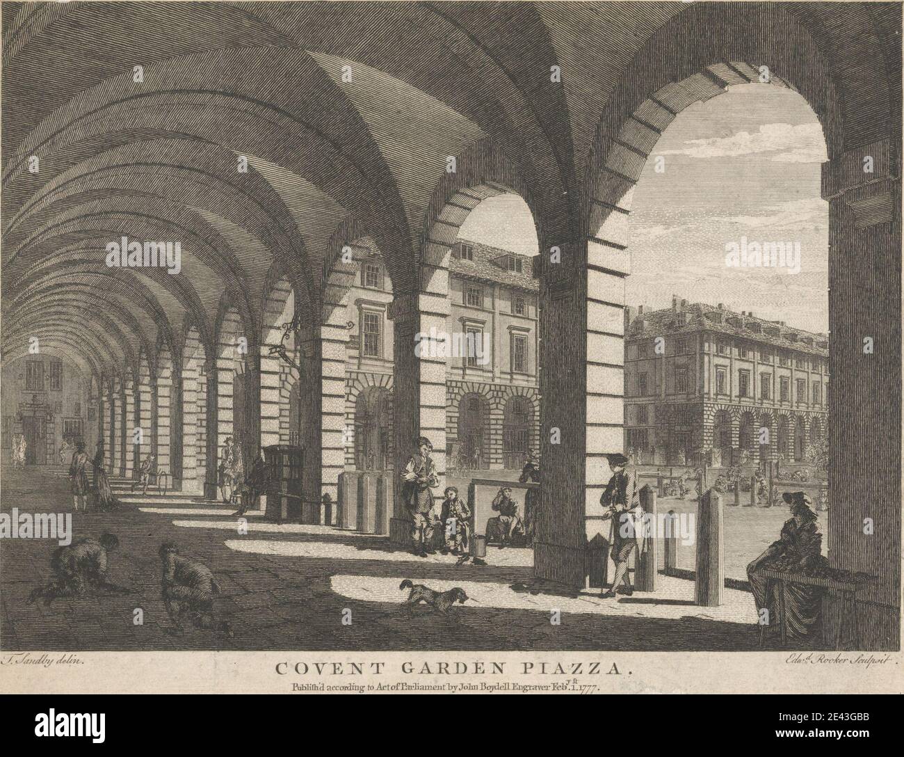Edward Rooker Edward Rooker, 1724–1774, British, Covent Garden Piazza, 1777 ...