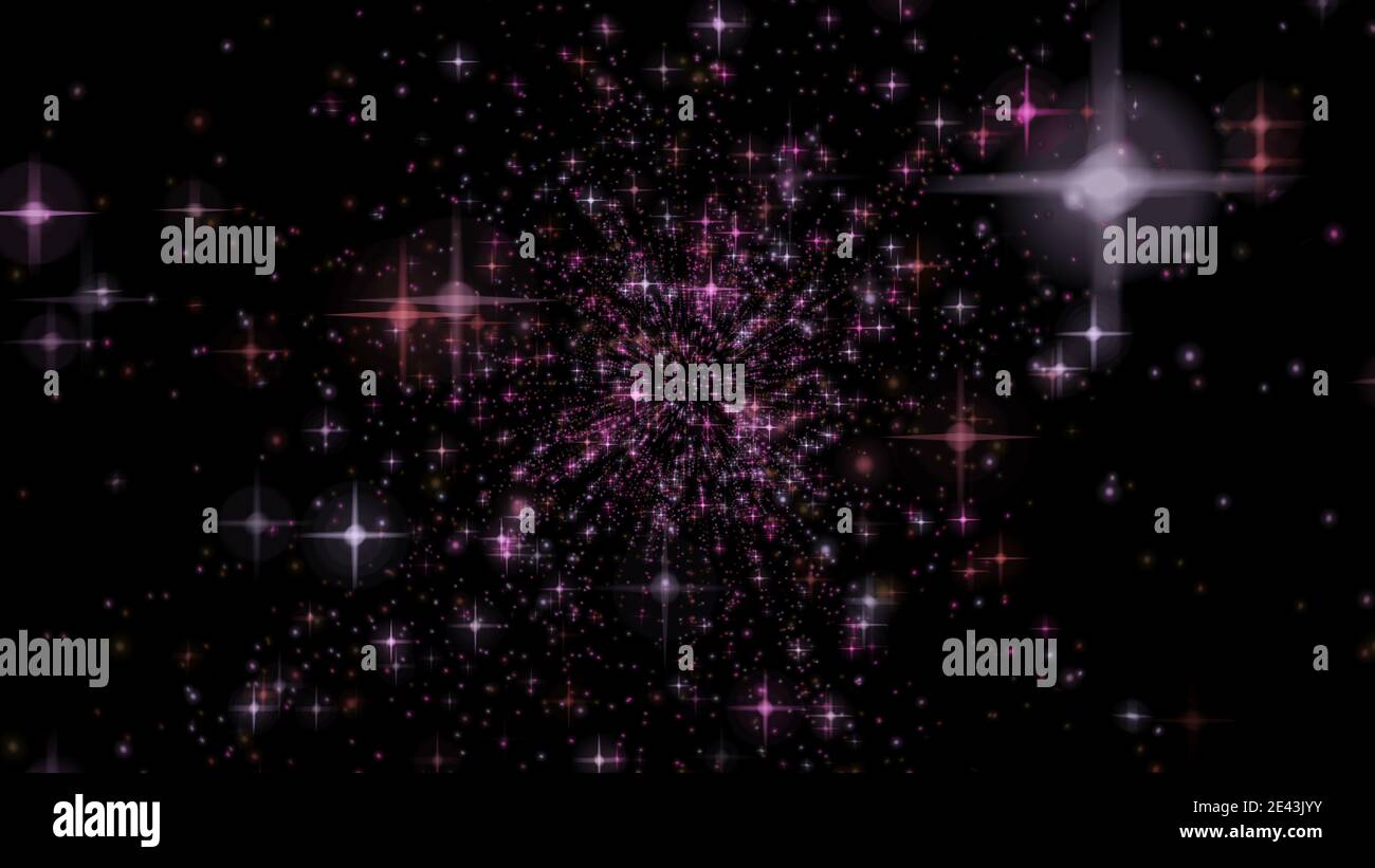 Abstract Creative Particles space bokeh and glowing stars background ...
