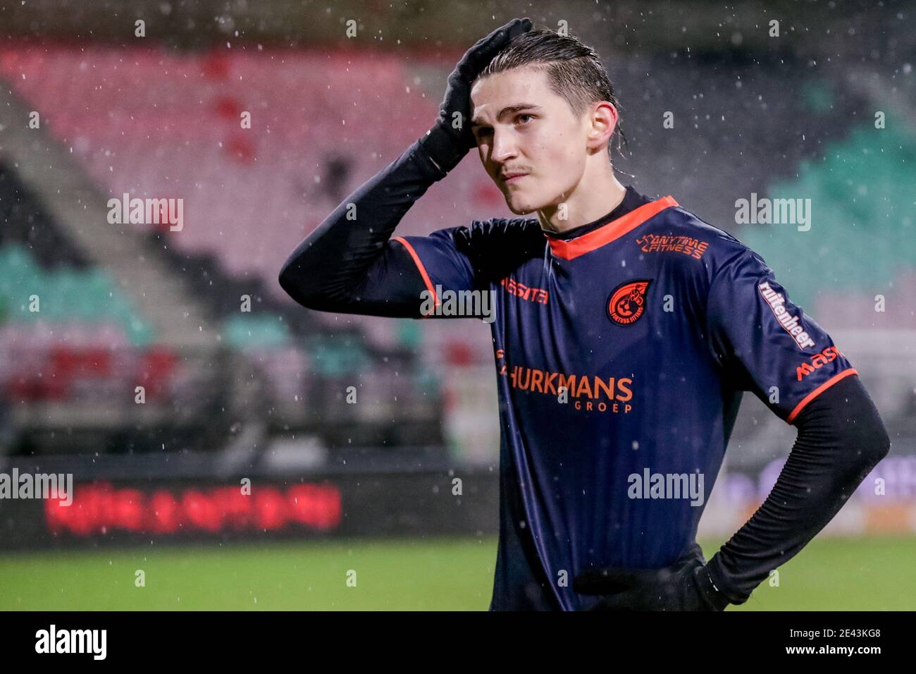 NIJMEGEN, NETHERLANDS - JANUARY 21: (L-R): Thomas Beekman of NEC  celebrating goal (3:1) shot during extra time during the Dutch KNVB Cup  match between Stock Photo - Alamy