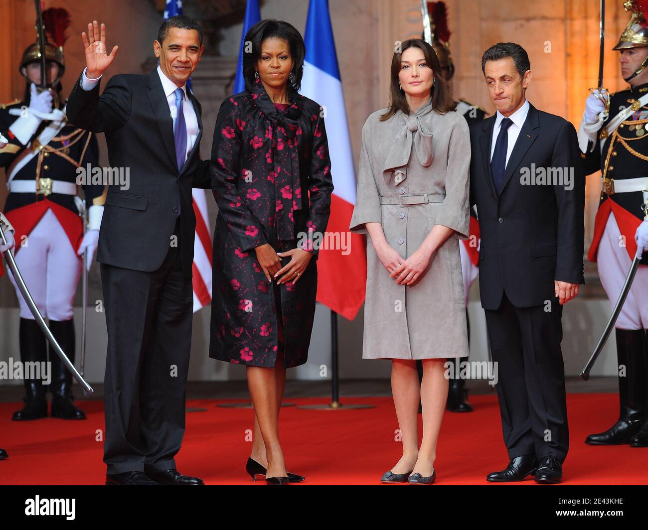 Carla Rohan (L to R) US President Barack Obama, US First Lady Michelle Obama ...