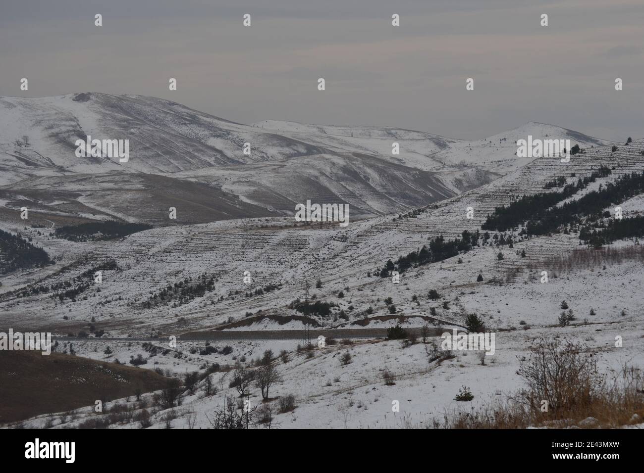 Rundreise in Anatolien durch Bergigeregionen Stock Photo