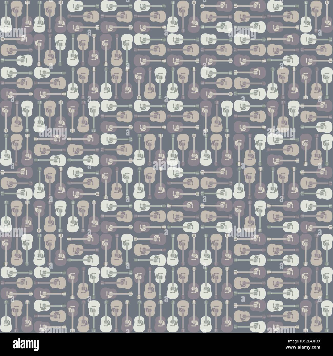 Acoustic guitar seamless vector pattern background. Dense truchet ...