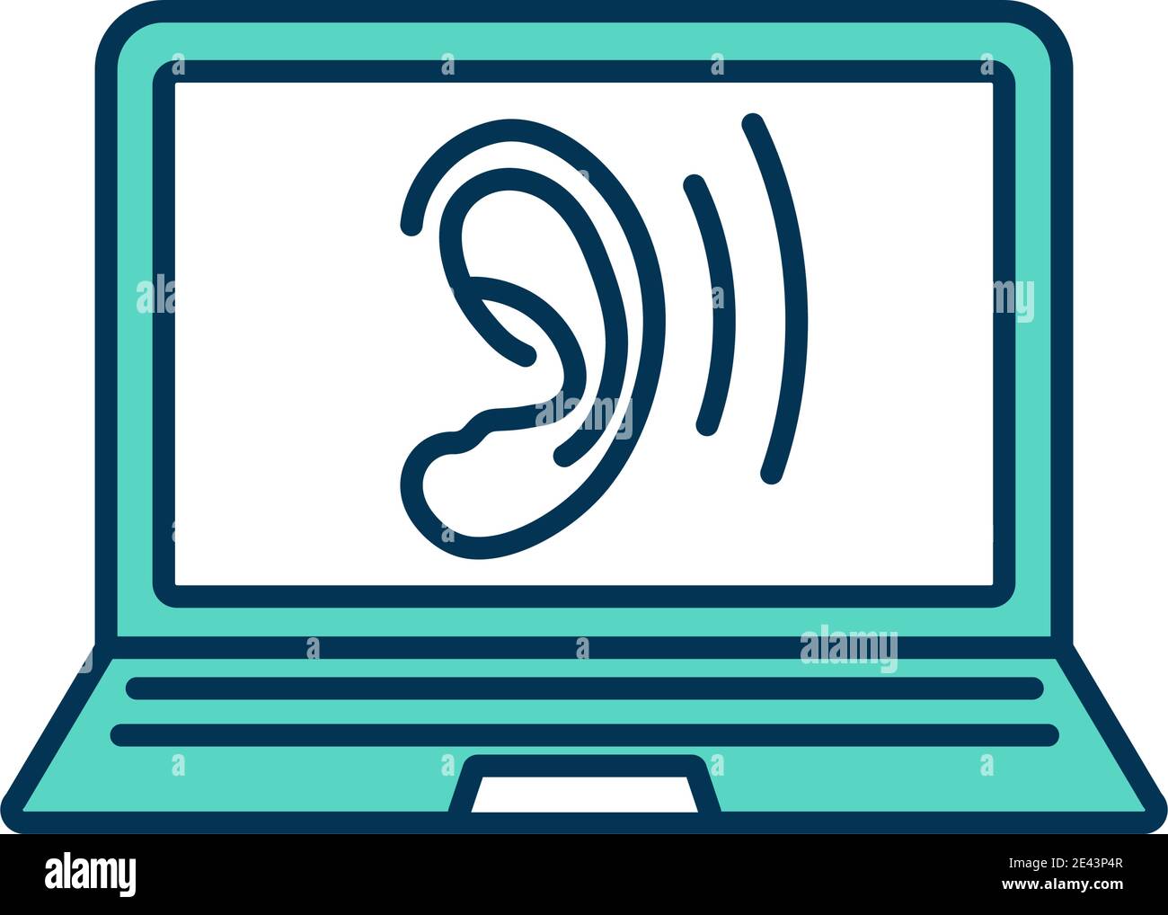 Spying for private data RGB color icon Stock Vector