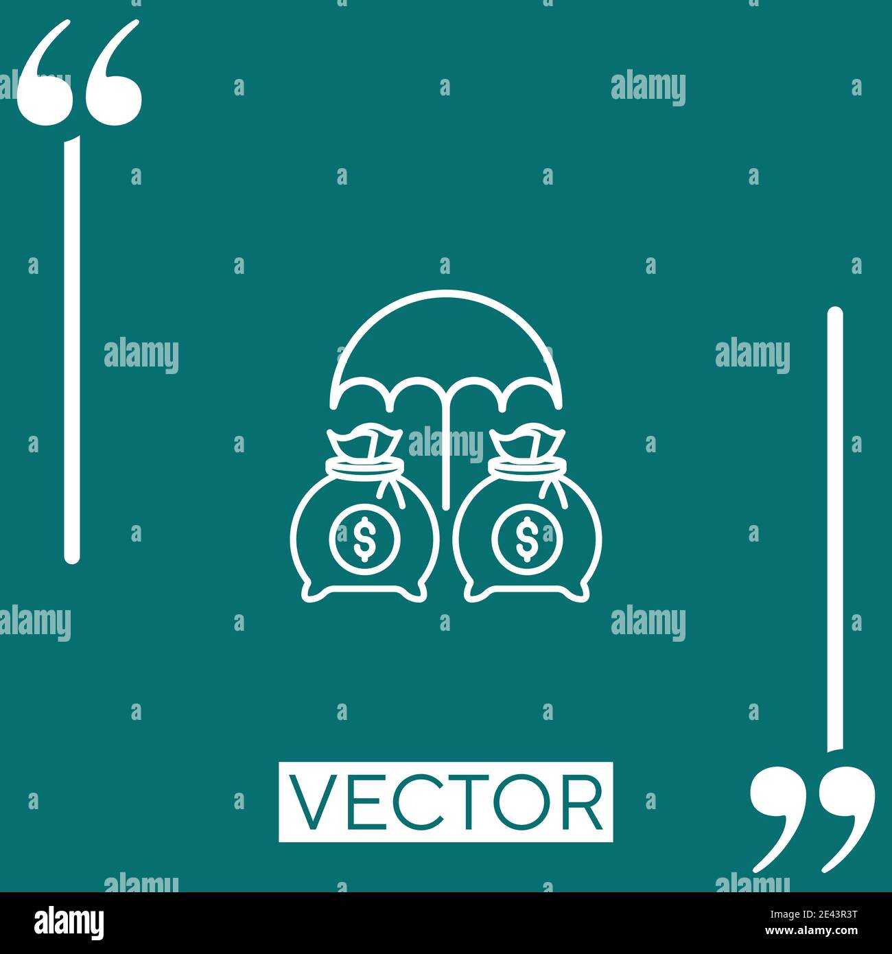 savings vector icon Linear icon. Editable stroke line Stock Vector ...