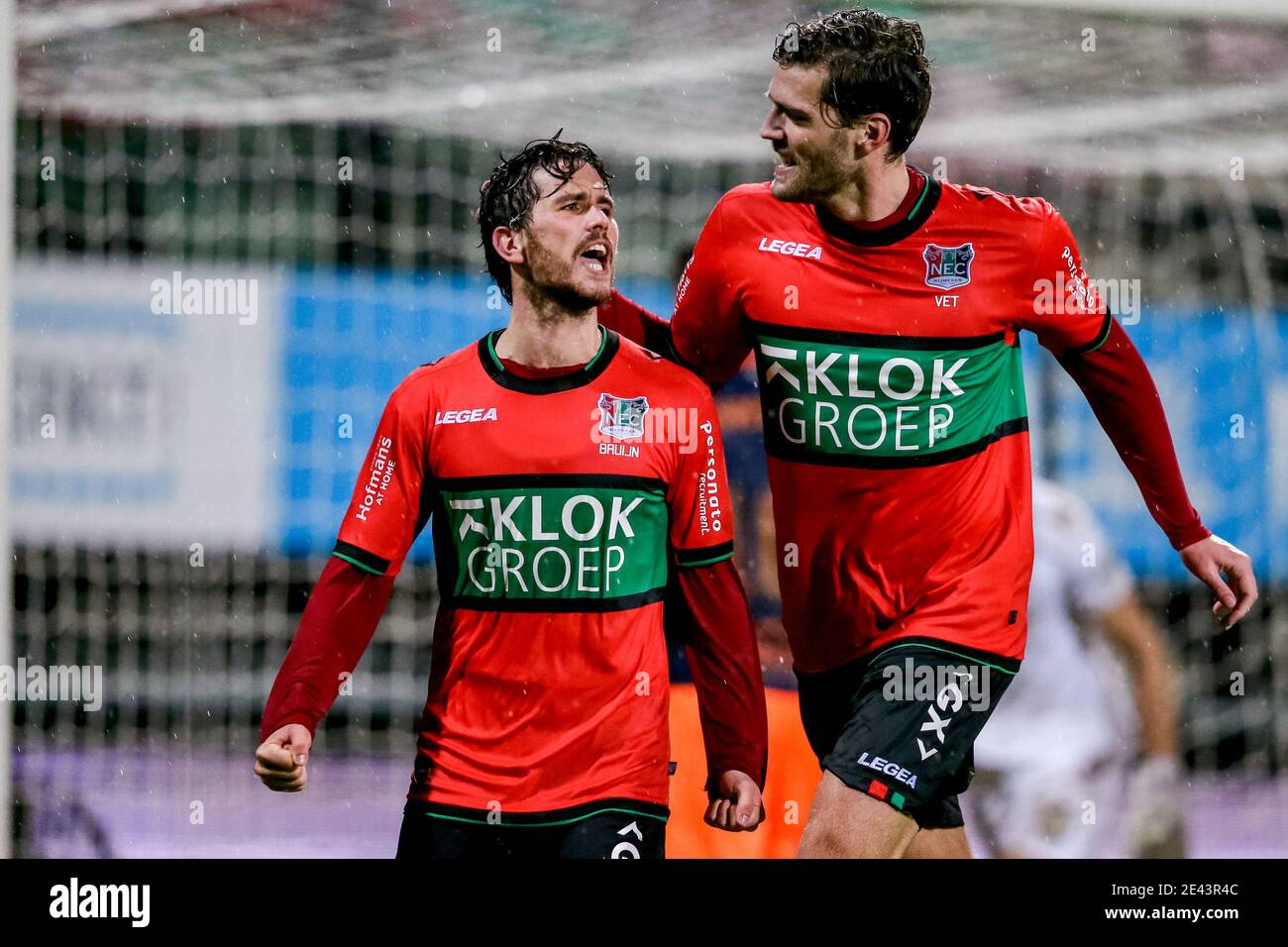 NIJMEGEN, NETHERLANDS - JANUARY 21: (L-R): Arian Kastrati of Fortuna  Sittard disappointed after defeat in extra time (3:2) during the Dutch KNVB  Cup m Stock Photo - Alamy