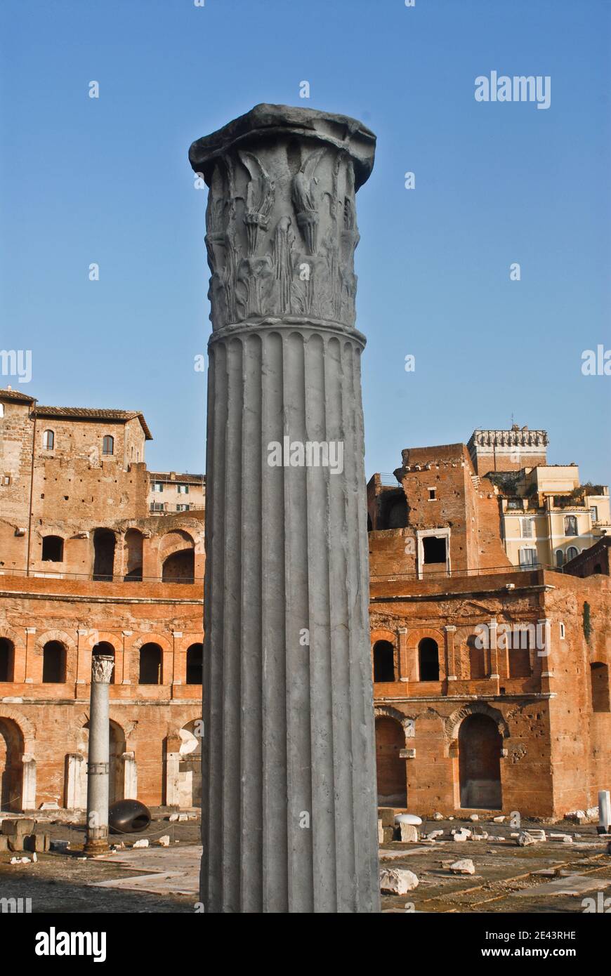 Trajan's Forum columns. Rome, Italy Stock Photo