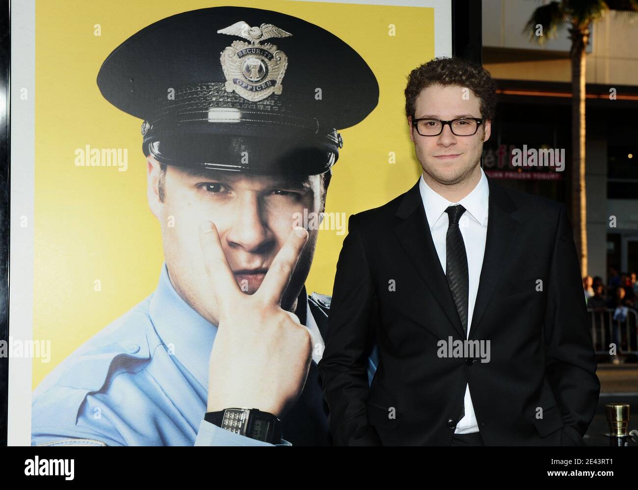 Seth Rogan Cop Cast member Seth Rogen arriving at the premiere of 'Observe and Report ...