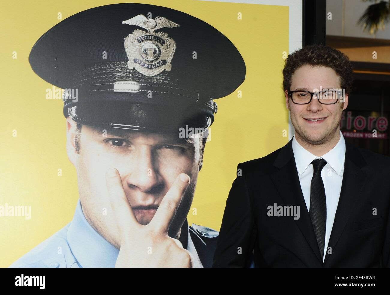 Seth Rogan Cop Cast member Seth Rogen arriving at the premiere of 'Observe and Report ...
