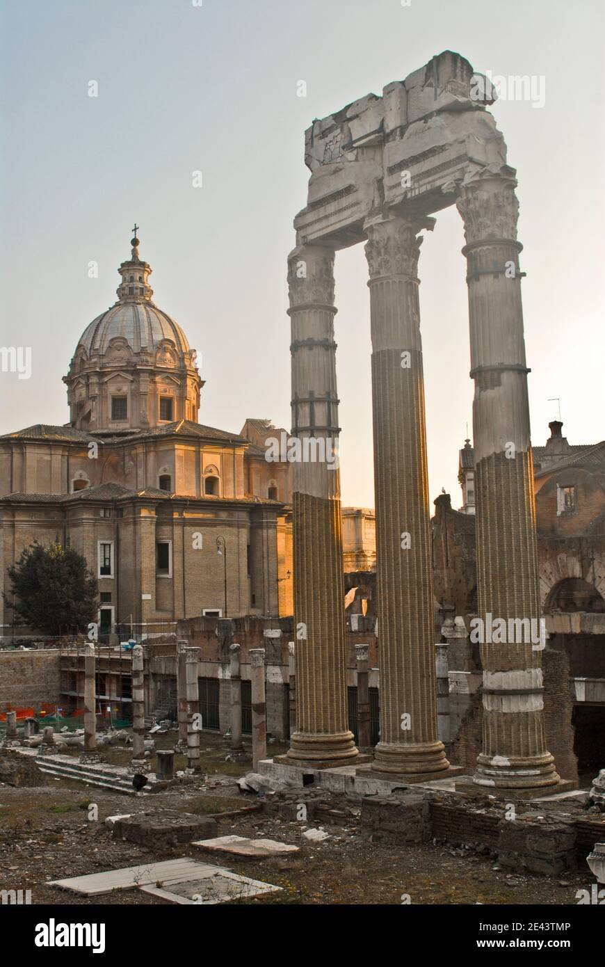Trajan's Forum: Santissimo Nome di Maria al Foro Traiano church. Rome, Italy Stock Photo