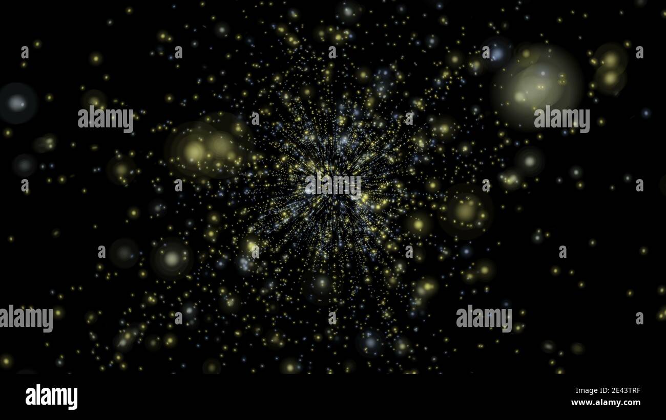 Abstract Creative Particles space bokeh and glowing stars background ...