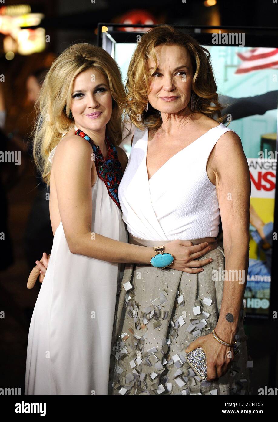 Drew Barrymore and Jessica Lange attending the premiere of HBO's ""Grey  Gardens"" held at the Grauman's Chinese Theatre in Los Angeles, CA, USA on  April 16, 2009. Photo by Lionel Hahn/ABACAPRESS.COM Stock