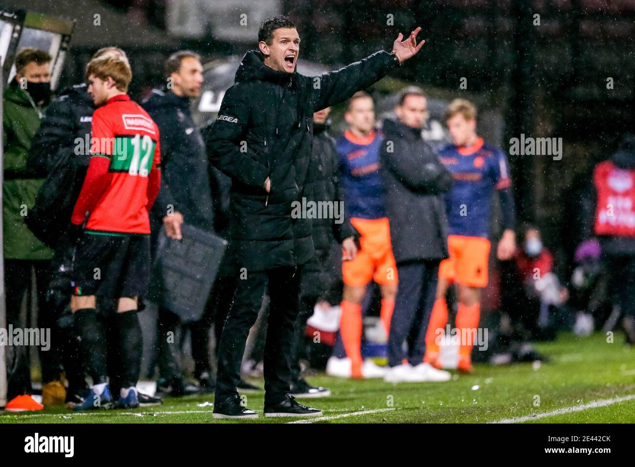 NIJMEGEN, NETHERLANDS - JANUARY 21: (L-R): Arian Kastrati of Fortuna  Sittard disappointed after defeat in extra time (3:2) during the Dutch KNVB  Cup m Stock Photo - Alamy