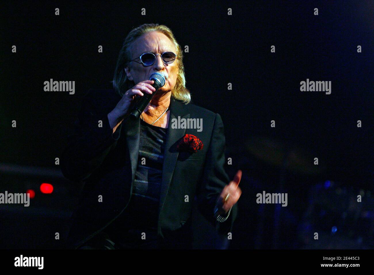 Christophe Singer French singer Christophe performs live in Sebastopole theatre in Lille ...